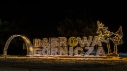 Napisy świetlne w dąbrowie górniczej